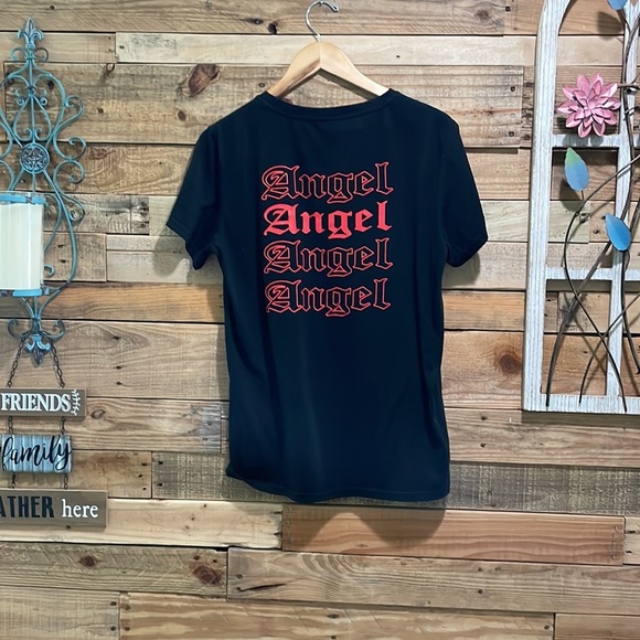 SHEIN Angel Black shirt size S - Picture 3 of 7